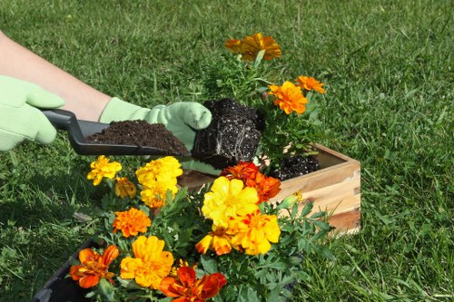 Reusable landscaping materials prepared for charity donation and recycling
